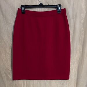 St. John Vibrant Red Pencil Skirt